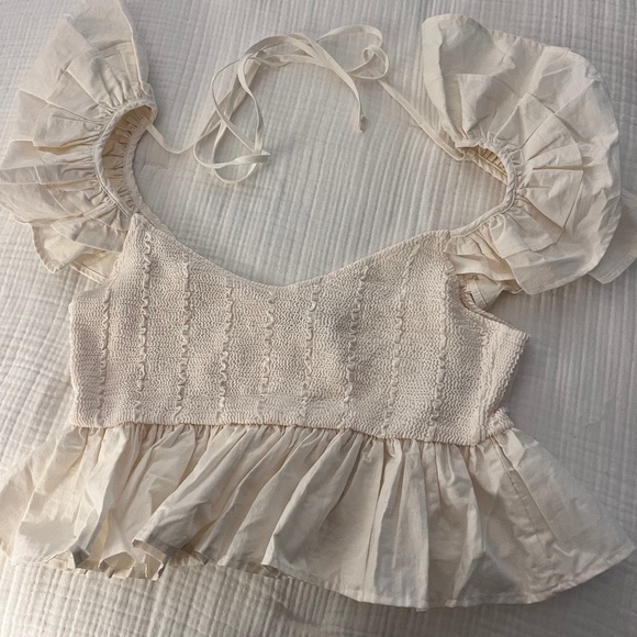 Zara Tops Zara Ruffled Crop Top Poshmark